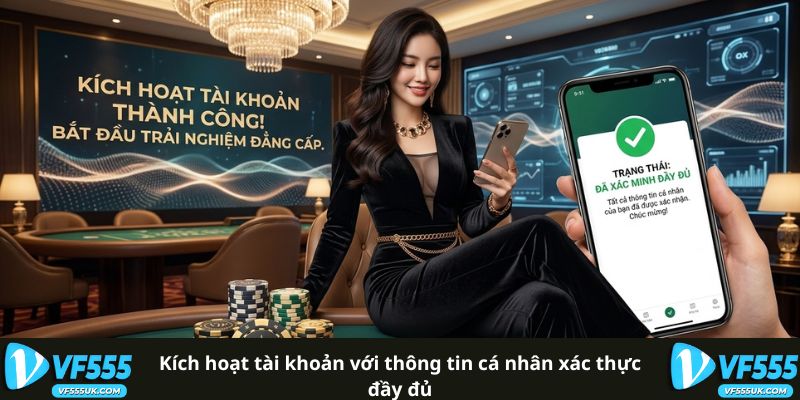 Khuyến Mãi 100% Lần Nạp Đầu Tiên - 1 Vốn Ăn 10 Cực Khủng 2 Kích hoạt tài khoản với thông tin cá nhân xác thực đầy đủ