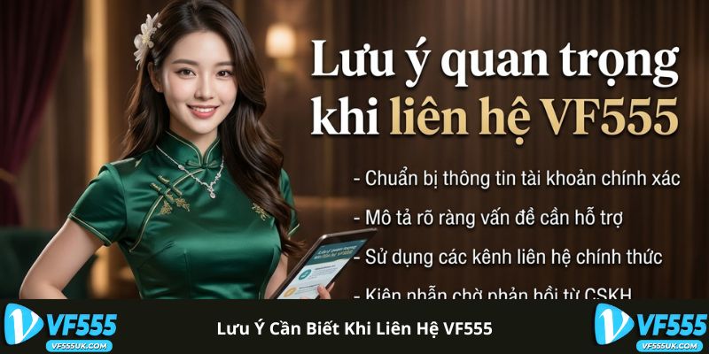 Liên Hệ VF555 2 Lưu ý cần biết khi liên hệ VF555