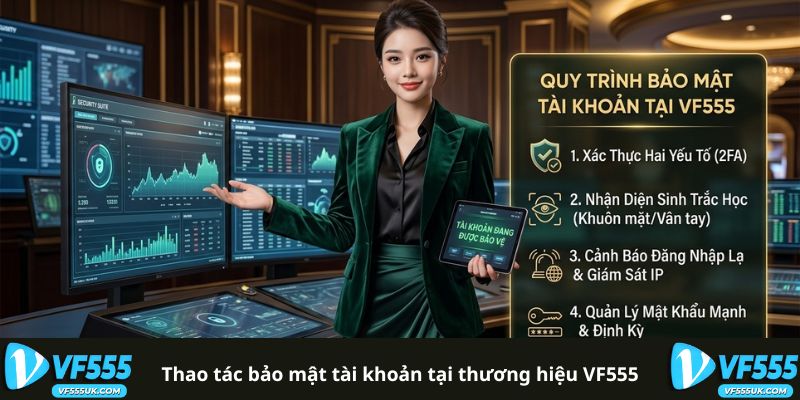 Xác Minh Danh Tính VF555 - Thao Tác Thắt Chặt Bảo Mật 2 Thao tác bảo mật tài khoản tại thương hiệu VF555