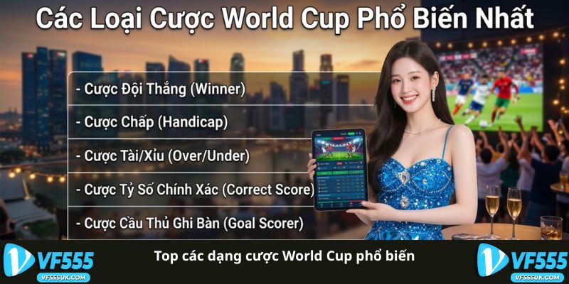 World Cup Đặt Kèo Gì? VF555 Giải Mã Chính Xác Từ Cao Thủ 3 Top các dạng cược World Cup phổ biến