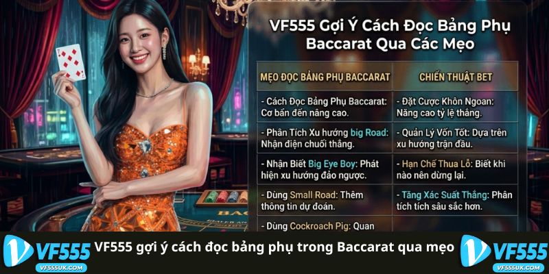 Cách Đọc Bảng Phụ Trong Baccarat Và Những Ký Hiệu Cần Biết 3 VF555 gợi ý cách đọc bảng phụ trong Baccarat qua mẹo